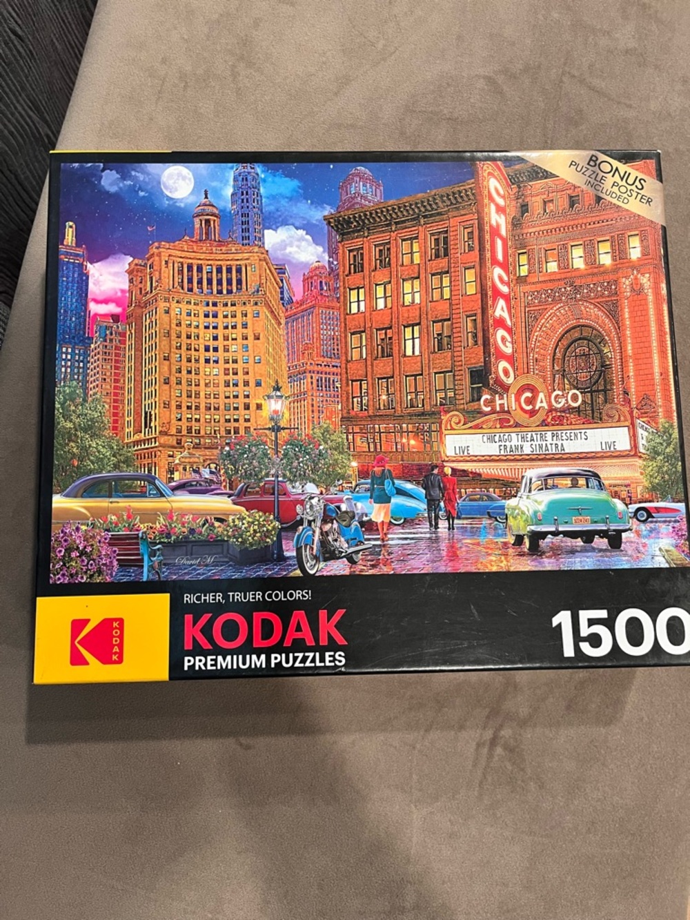Kodak 1500-Piece Chicago Cityscape Puzzle Retro New